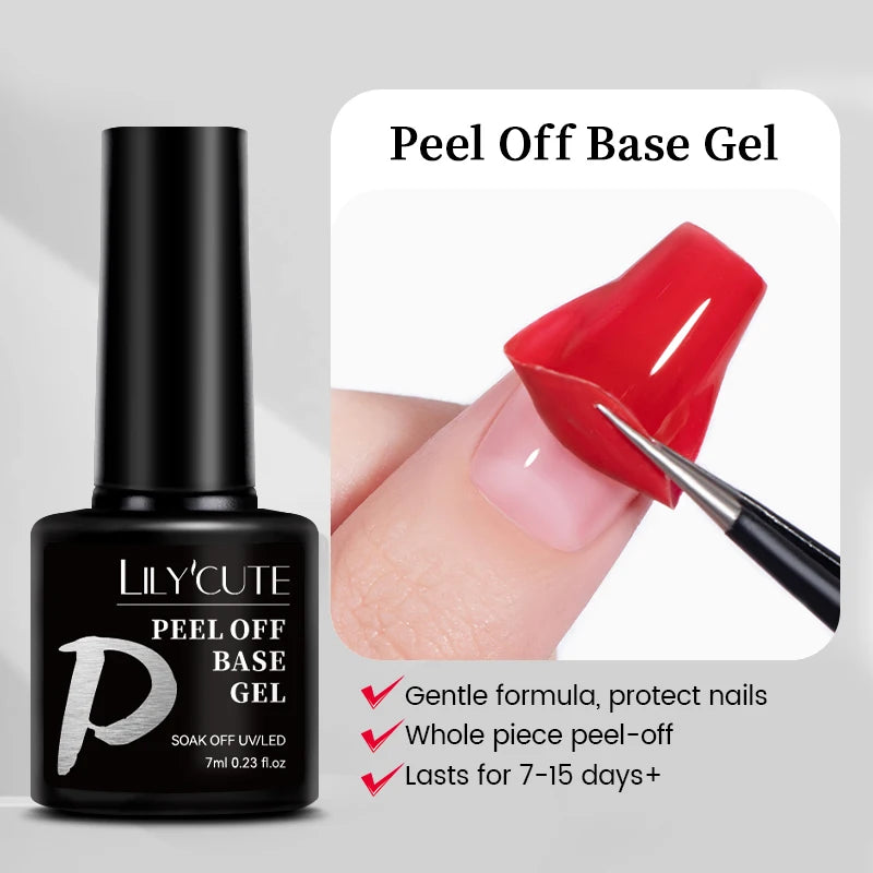 LILYCUTE 7ML Black White Color Gel Nail Polish Summer Colorful Gel Nail Art Semi Permanent UV Gel Soak Off UV LED Gel Varnishes