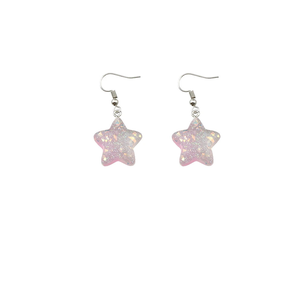 Women Earring Resin Star Drop Earrings Costume Trendy Style Children Girl Gifts Handmade Jewelry Drop Shipping Wholesale