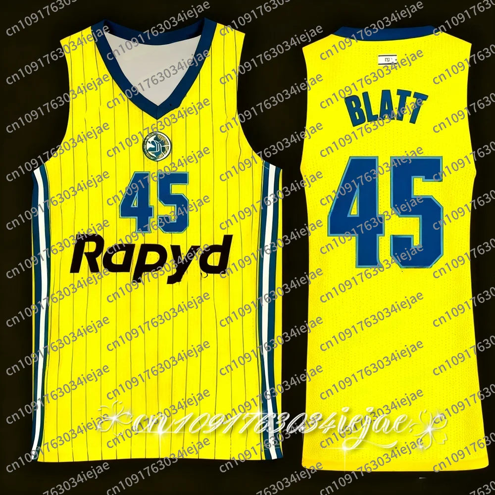 25/26 New Arrivals Lsraeli Adult Men's Basketball Vest Maccabi Tel Aviv Basketball Jersey Kids Basketball Training Uniform