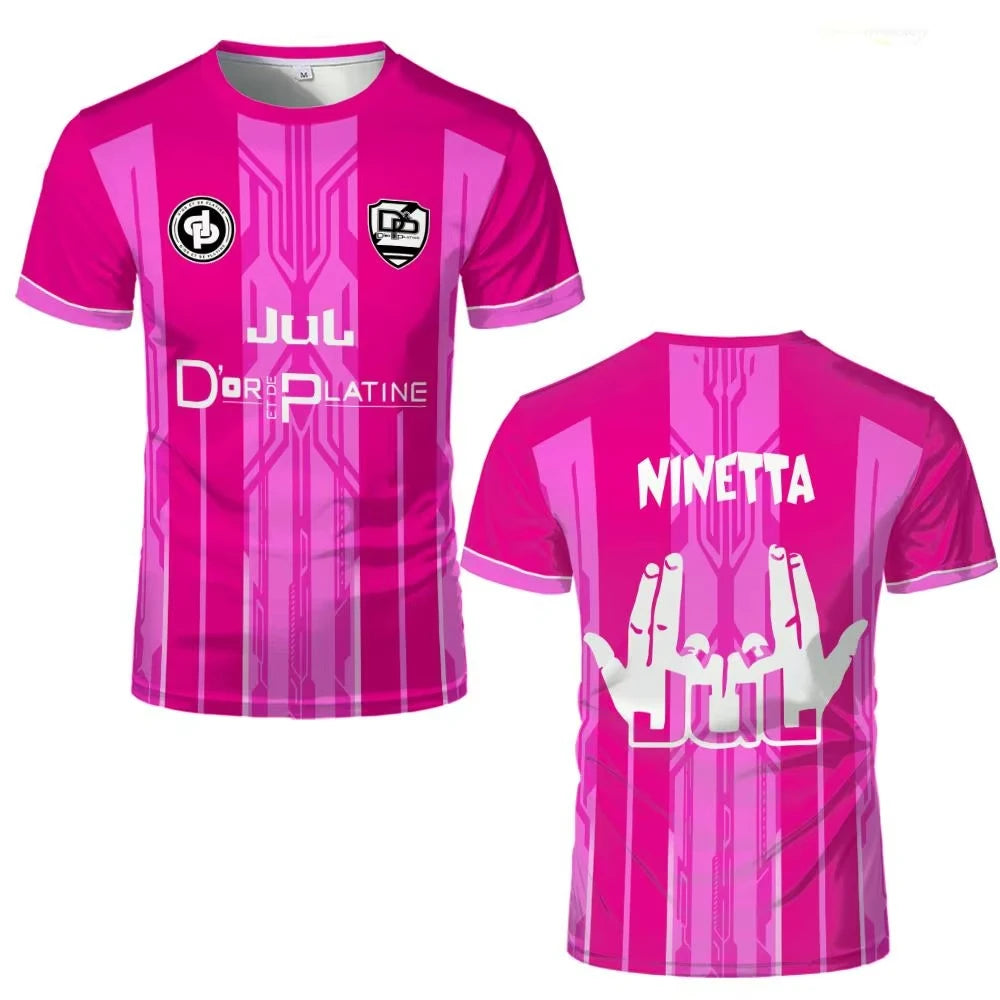 JUL Maillot TOTO Et Ninetta Jersey Men's And Women Trendy Rap Culture Print T-shirts Breathable Football Training Men's T-shirt