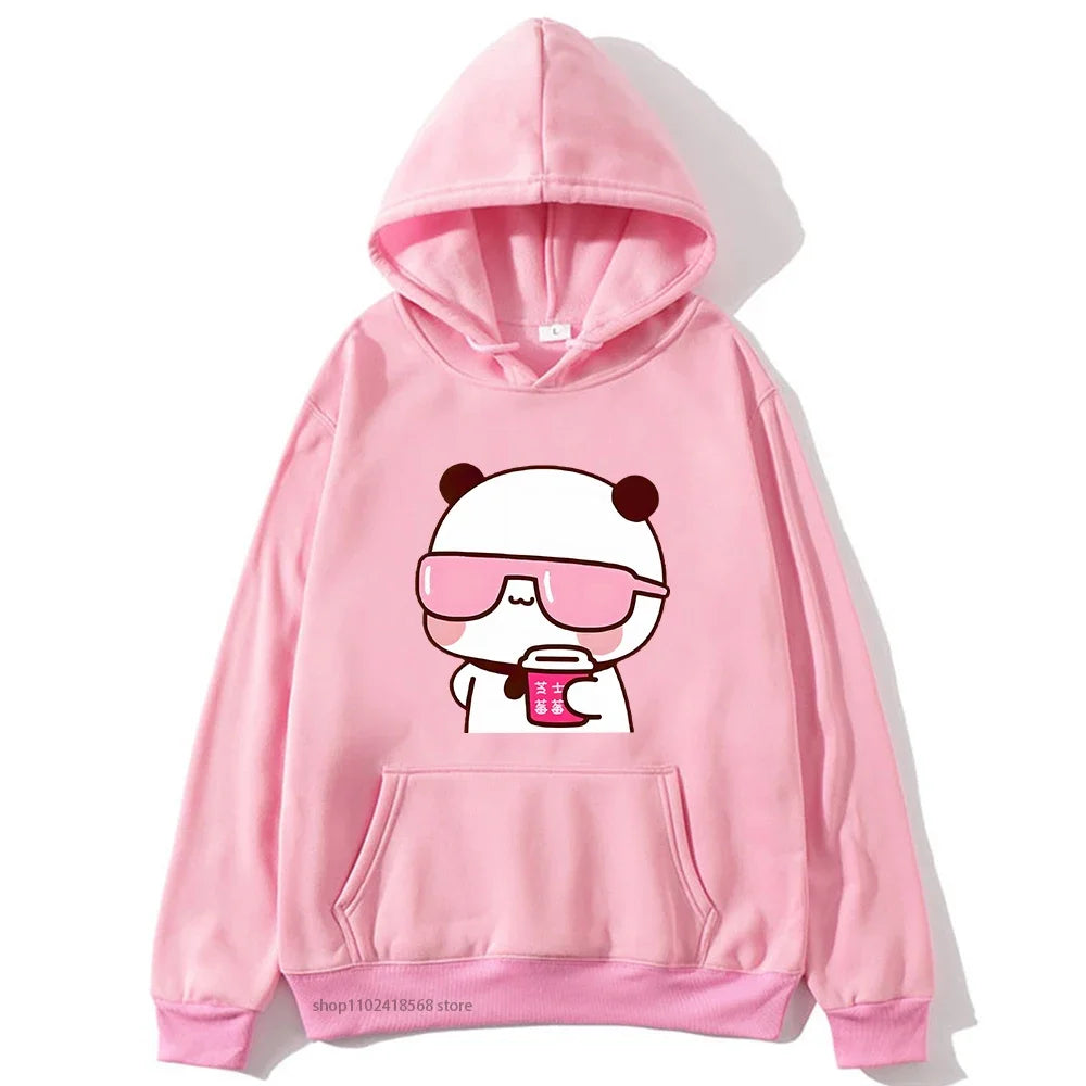Couple Hoodies  hoodie Sweatshirt Cartoon Kawaii Print Pullover Harajuku Men Women Sudaderas warm fleece hooded