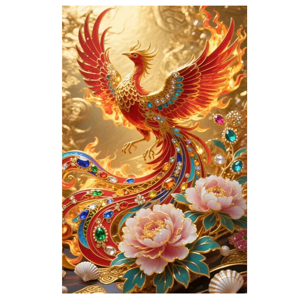 New Arrivals Diamond Painting Animal Full Diy Mosaic Embroidery Phoenix Fantasy Art Gift Set Home Decor Rhinestone Pictures