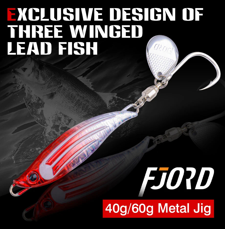 FJORD 40g 60g Metal Fishing Jig Tail Spinner Lure Spinning Sea Spoon Pike Bass New Arrivals 2025 Artificial Baits Fishing Tackle
