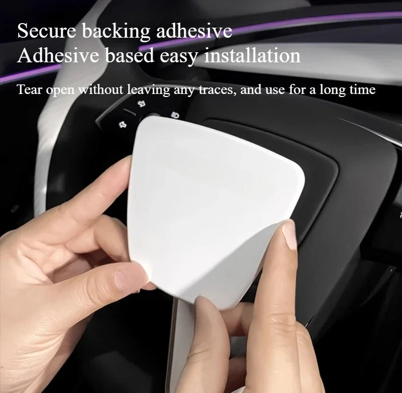 For Tesla Model 3 Highland 2024 Car Accessories Steering Wheel Patch Decorative Protective Cover Sticker Steering Wheel Sticker