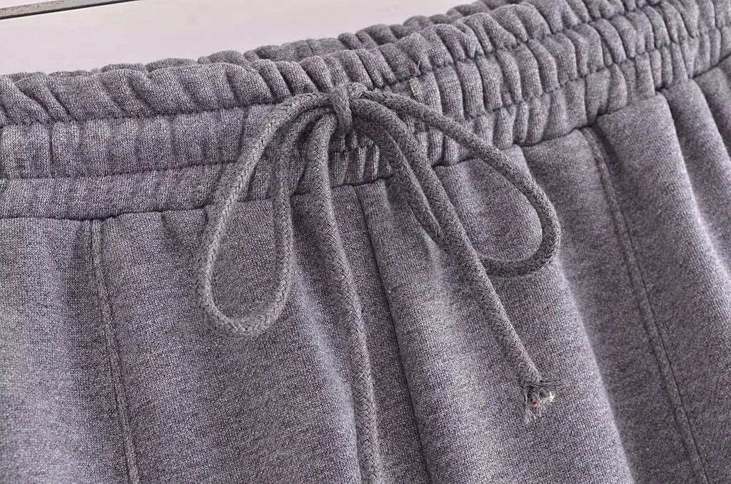 HH Women's Winter Warm Fleece Lined Zipper Jacket Sweatshirt Set Fashionable Stretch High Waist Women's Pants 2-piece Set