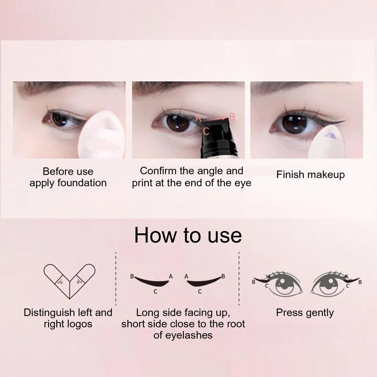 Eye liner Winged Eye End Stamp Double-Tip Women Makeup Eye End Wing Stamp Waterproof Stencil Portable Quick Drying Cosmetics