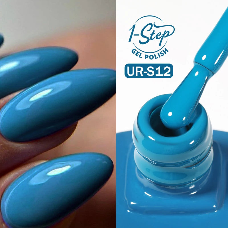 UR SUGAR 1-step Gel Polish 12ML Glitter Nail Spring Summer White Nude Pink Gel Nail Polish 3 IN 1 No Need Base Gel and Top Coat