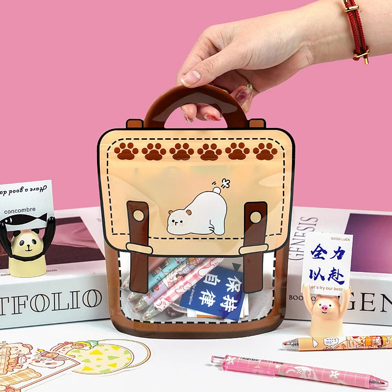 20/50PCS Children's Day Portable Seal Bag New Cartoon Schoolbags Shape Cookie Candy Bags For Kids Birthday Graduation Party Gift