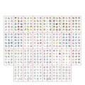 30Pcs/set Ins Series Colorful Rainbow Expression Tattoo Sticker Face Hand Lovely Body Art Fake Tatoo Temporary Waterproof Taty