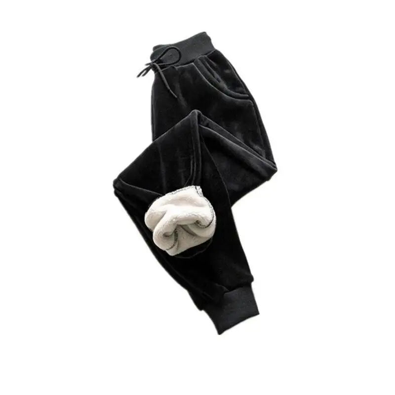Women's Thiened Fce Lined Velvet Sport Pants High Waist Harlan Casual Sweatpants Autumn Winter Warm Loose Slimming Trendy