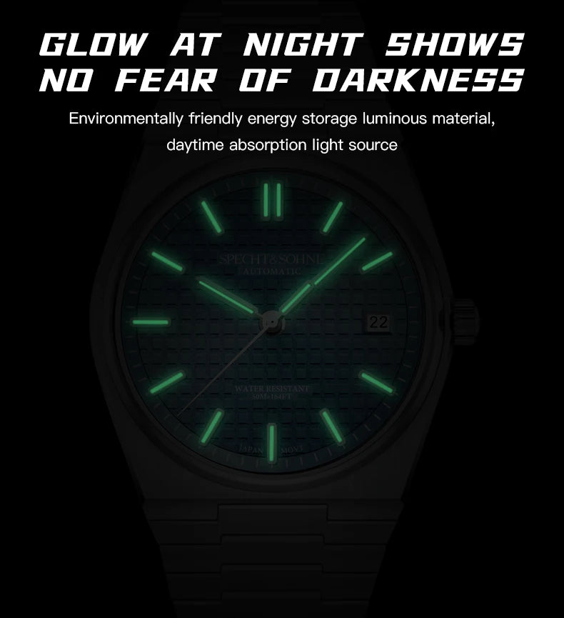 Specht&Sohne New Arrivals Men's Watch Miyota 8215 Automatic Mechanical Watches Stainless Steel 50M Waterproof Relogio Masculino