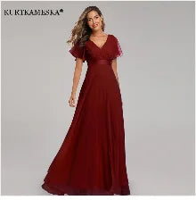 Embroidery Lace Beading Chiffon Long Evening Dresses for Women Summer 2024 Elegant Sexy Perspective Birthday Wedding Party Dress