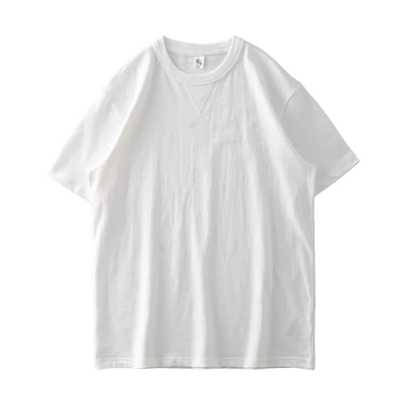 DUKEEN 11.02Oz Heavyweight T-Shirts for Men Summer Pure Cotton Vintage Style Short Sleeve Tops O-Neck Solid color Men's Tee 320G