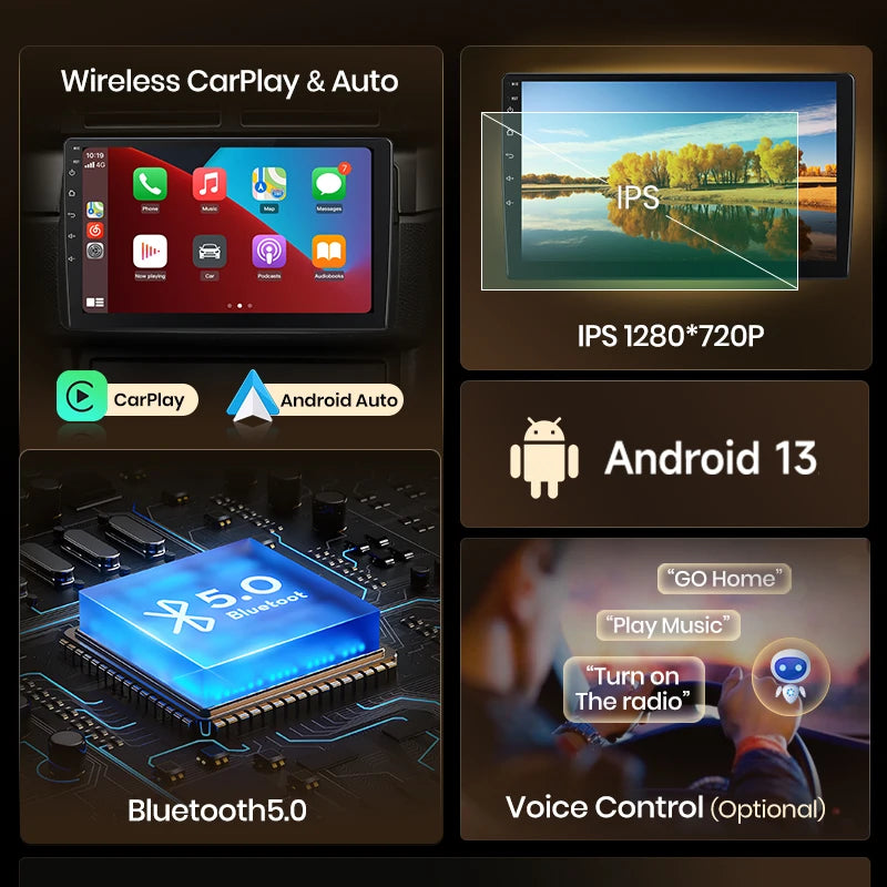 Junsun Wireless CarPlay Car Radio For Jeep Grand Cherokee II WJ 1998-2004 Android Auto RDS 4G WiFi Car Intelligent System