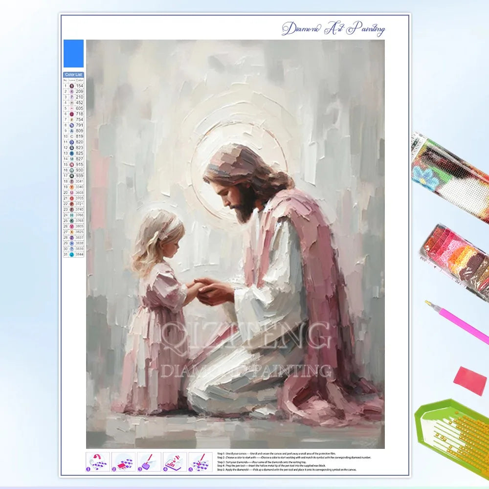 Jesus Christ Diamond Art Painting Christian Jesus Portrait Full Diamond Mosaic Embroidery DIY Home Decor Gift New Arrivals