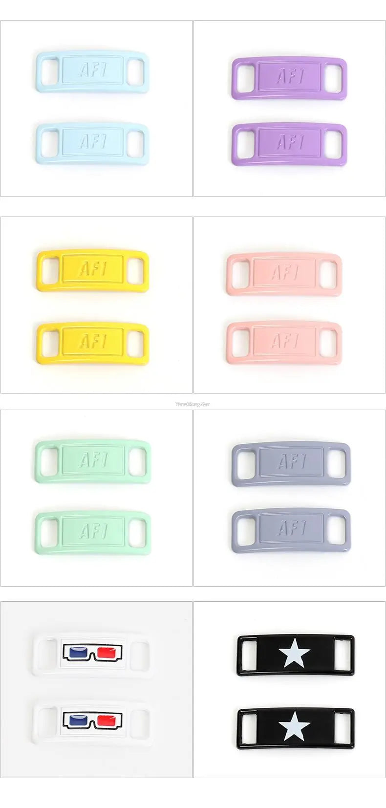 1Pair AF1 Diamond Shoe Charms Fashion Laces Buckle Quality Metal Shoelaces Decorations Chapa Air Force One Shoes Accessories