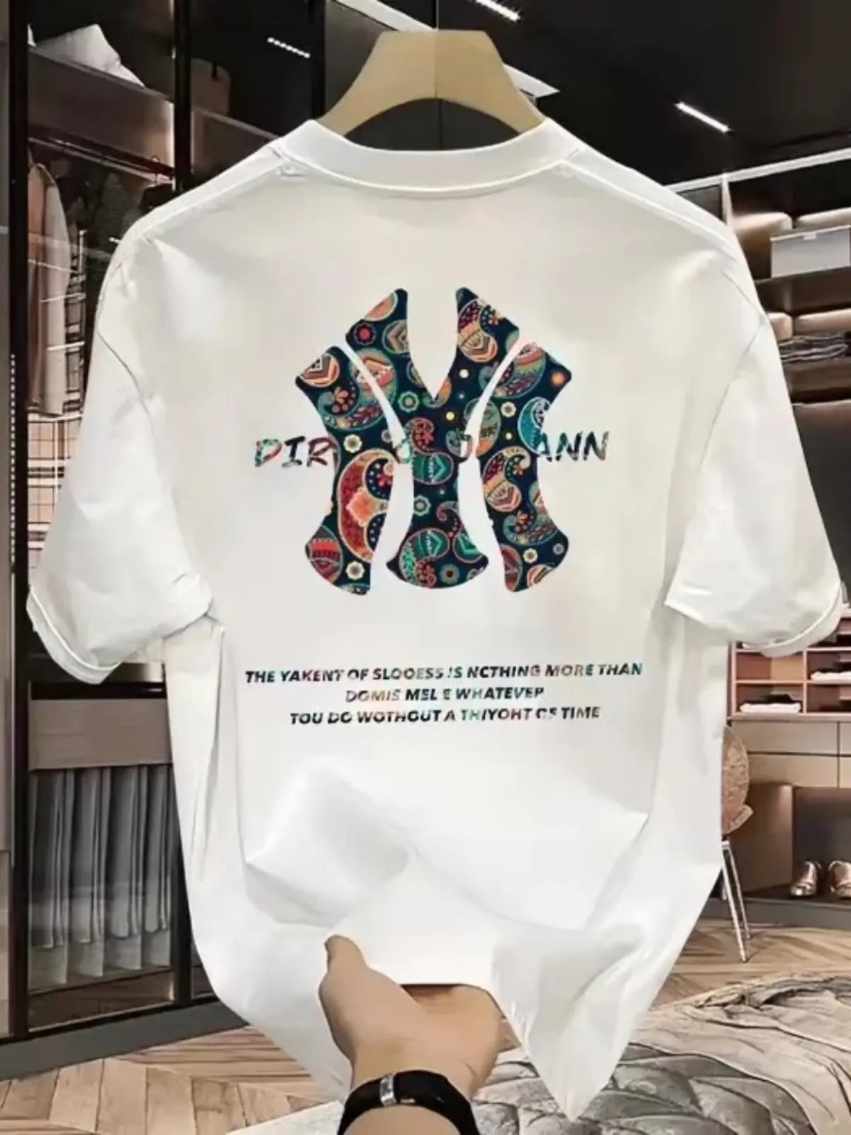 Street Trendy Brand Classic Trendy Logo Casual T-shirt Luxury Brand Men's and Women's Top