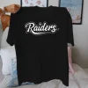 Raiders bold script font Women's pure cotton comfortable T-shirt