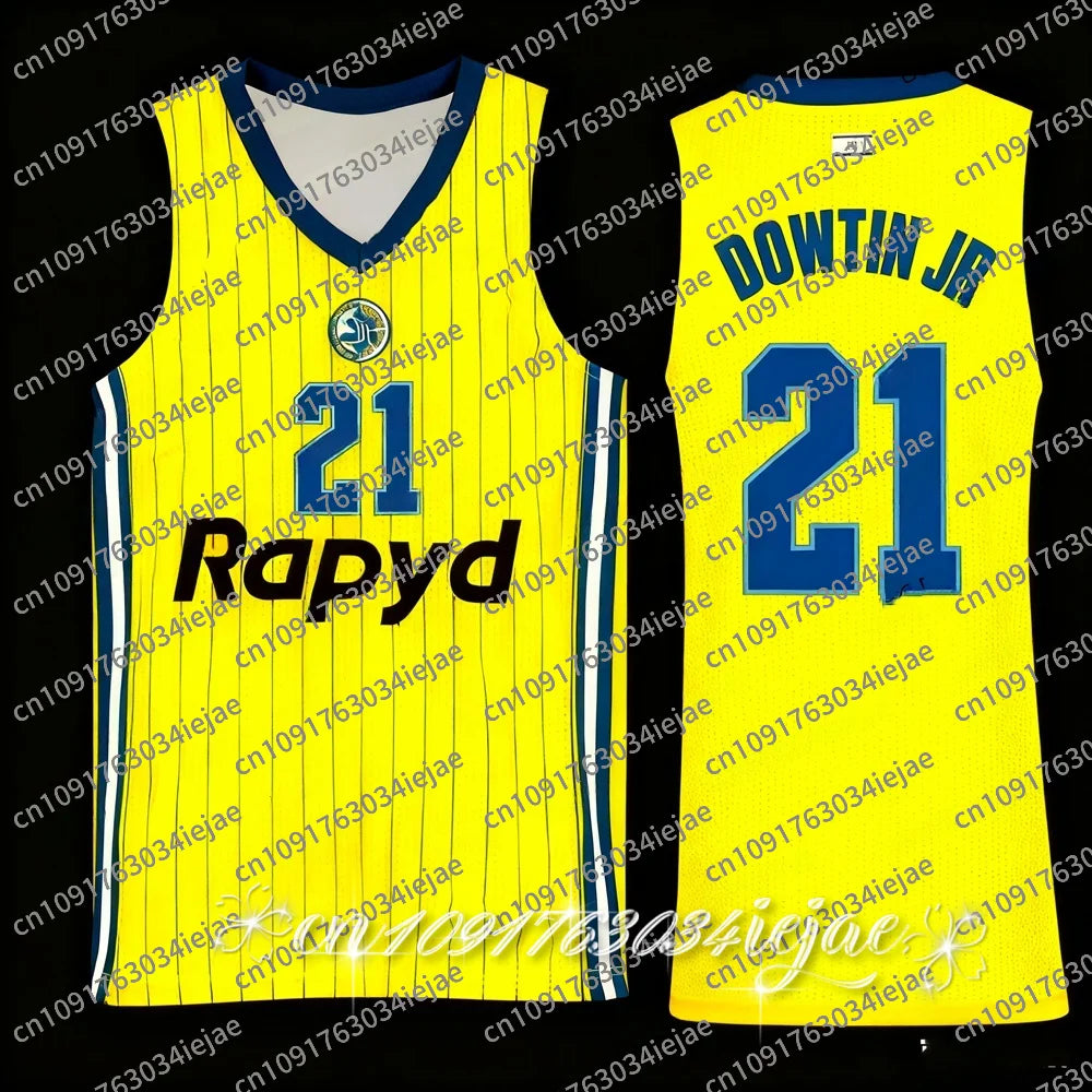 25/26 New Arrivals Lsraeli Adult Men's Basketball Vest Maccabi Tel Aviv Basketball Jersey Kids Basketball Training Uniform