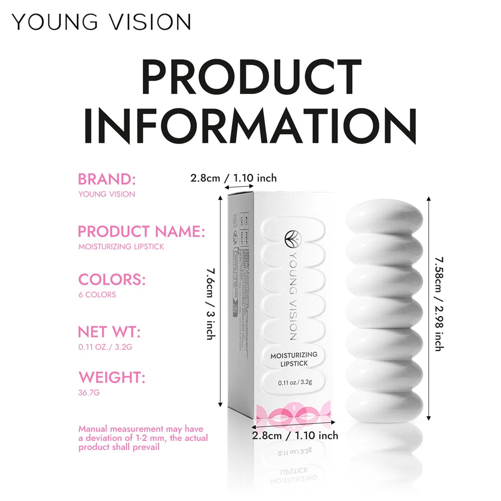5 Colors Nourishing Light Lipstick Long Lasting Colors Easy to Apply Lip Moisturizing lip balm lip care