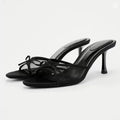 2024 Women Summer New Luxury Brand High Heel Sandals Versatile Simple Slim Heel Sandals Slippers