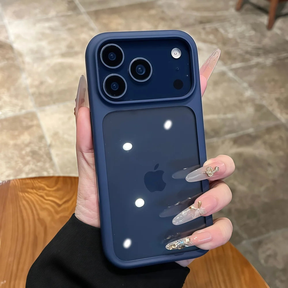 Intelligent Camera Touch Button Crystal Clear Phone Case for iPhone 17 Pro Max 16 Pro 17 Air Transparent Shockproof Cover Funda