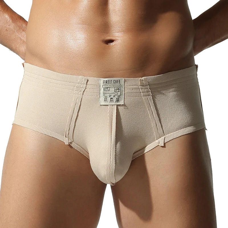 TAUWELL Low-Waist Solid Color Triangle Shorts for Men U Convex Pouch Sexy Male Panties Comfortable Underwear New Arrivals