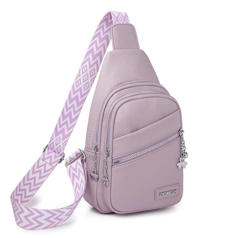 Women Bag Chest Bag Summer Creative Style Shoulder Wear Resistant Messenger Bag PU Leather Crossbody Bag Sling Bags for Woman