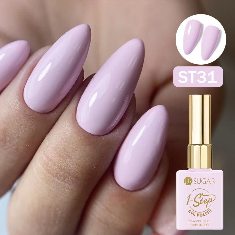 UR SUGAR 15ml 1 Step Gel Polish  Nail Art Manicure 3 IN 1 Gel Soak Off LED UV Gel Nail Varnishes No Need base top gel