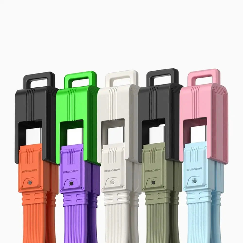 كابلات هاتف TPE USB 4 خفيفة الوزن كابل بيانات مزدوج الرأس من النوع C كابل بيانات من C إلى C PD 240 واط خط نقل بيانات محور لابتوب