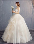 MDYS- A58#Strap 2025 New Summer Bride Ball Gown Floor-Length Champagne Wedding Dress Long Cheap Wholesale From Factory Outlet