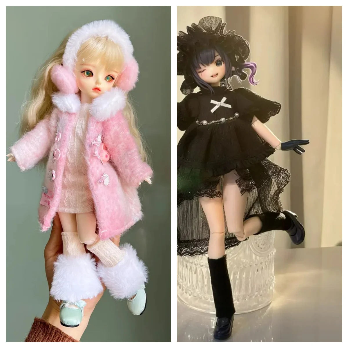 2025 New Winter Clothes 6 Points BJD Doll Dress Up Suit 30cm Doll Decorative Clothing Jacket Dress Only Clothing