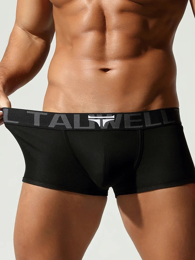 TAUWELL Mens Boxers Sexy Low-waist Underwear New Arrivals U Convex Pouch Button Underpants Boxershorts Male Panties Boxer