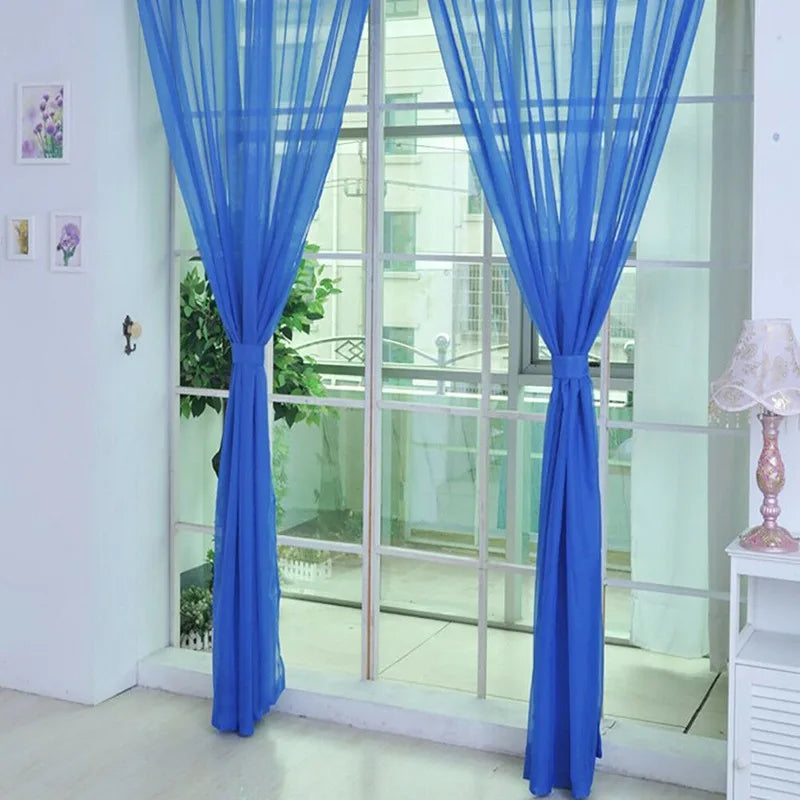1Pc Modern Tulip Window Screen Living Room Bedroom Door Kitchen Drape Curtain Home Decoration Supplies 2030