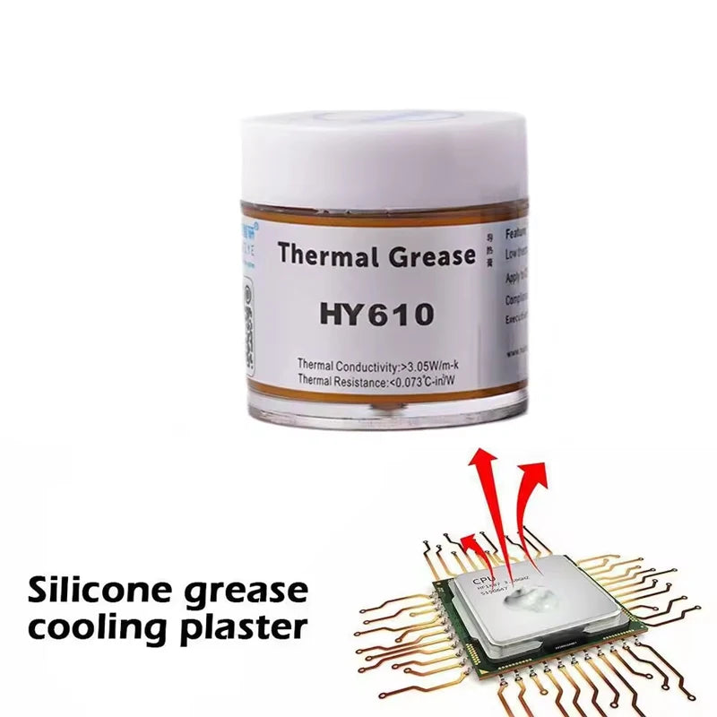 25g HY610 Silicone Thermal Paste Heat Transfer Grease Heat Sink CPU GPU Chipset Notebook PC Cooling Cream 3.05W/m-kv