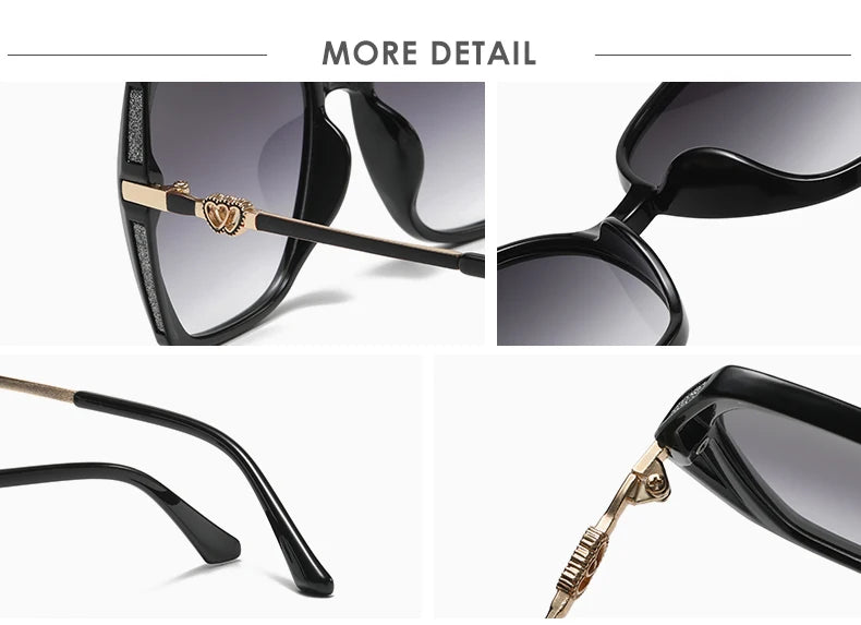 Fashion Large Frame Square Sunglasses Women Trendy Style Sun Glasses For Lady Shades Gradient Oculos UV400 Streetwear Eyewear