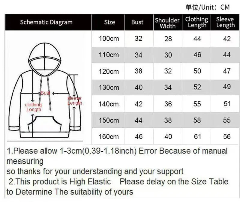 Children's Hoodie Fashionable Spring and Autumn Cartoon Print Animal Outdoor Hoodies for Kids Children Boys Clothes Sweatshirts