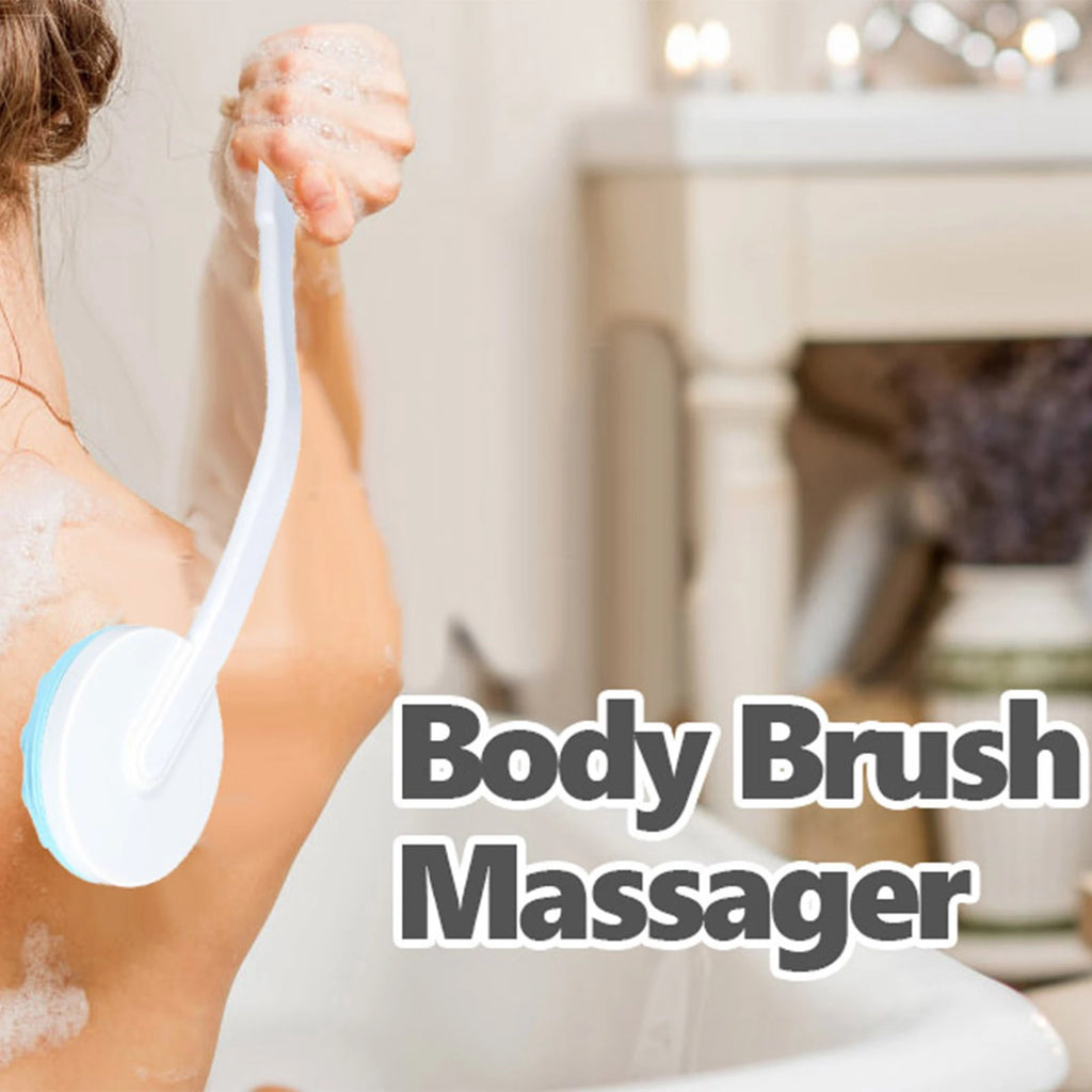 Long Handled Lotion Oil Cream Applicator Body Leg Bath Brush Massager Massaging Tool Back Bath Massager