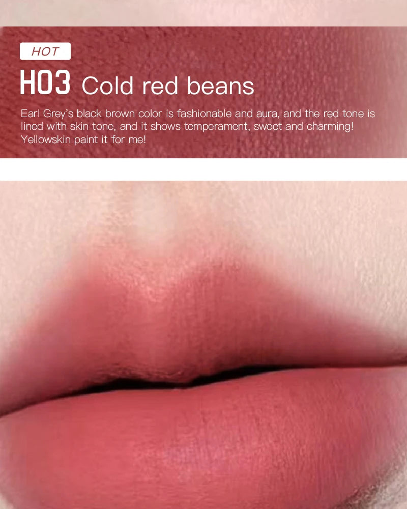 Low Saturation Matte Lipstick Cream Velvet Not Easy To Fade Lipstick Nude Matte Red Lip Gloss Waterproof Lasting Lip Tint Makeup