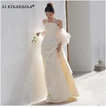 Luxury French Trailing Sequined Bride Wedding Dress Sexy Ball Gown Wedding Evening Party Summer Dress Women Formal vestidos