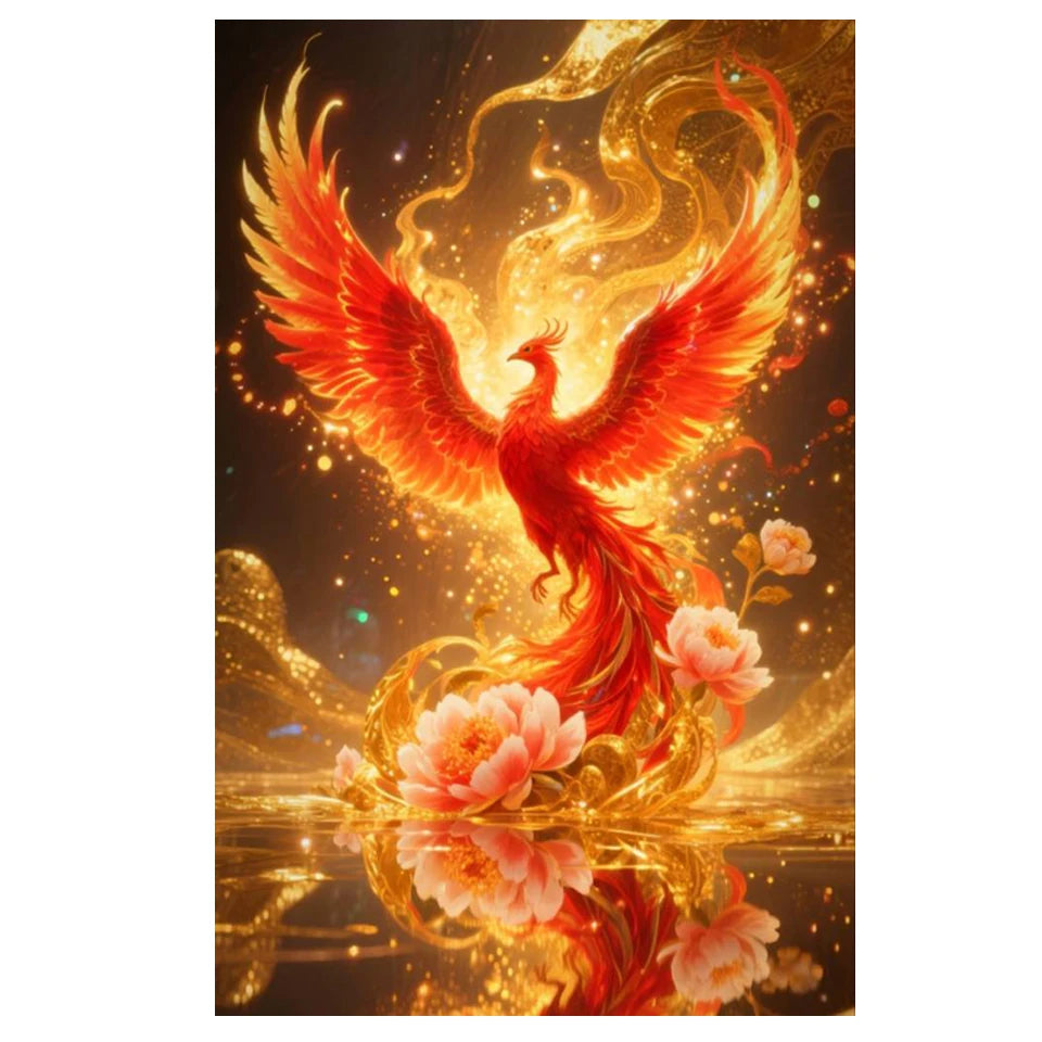 New Arrivals Diamond Painting Animal Full Diy Mosaic Embroidery Phoenix Fantasy Art Gift Set Home Decor Rhinestone Pictures