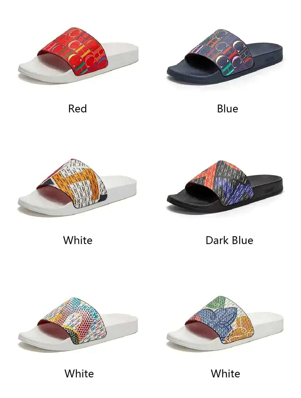 CH Women's Slippers Trendy Style Letter Print Design High Quality Beach Slippers Can Be Worn Out Premium Fashion Women's Casual
