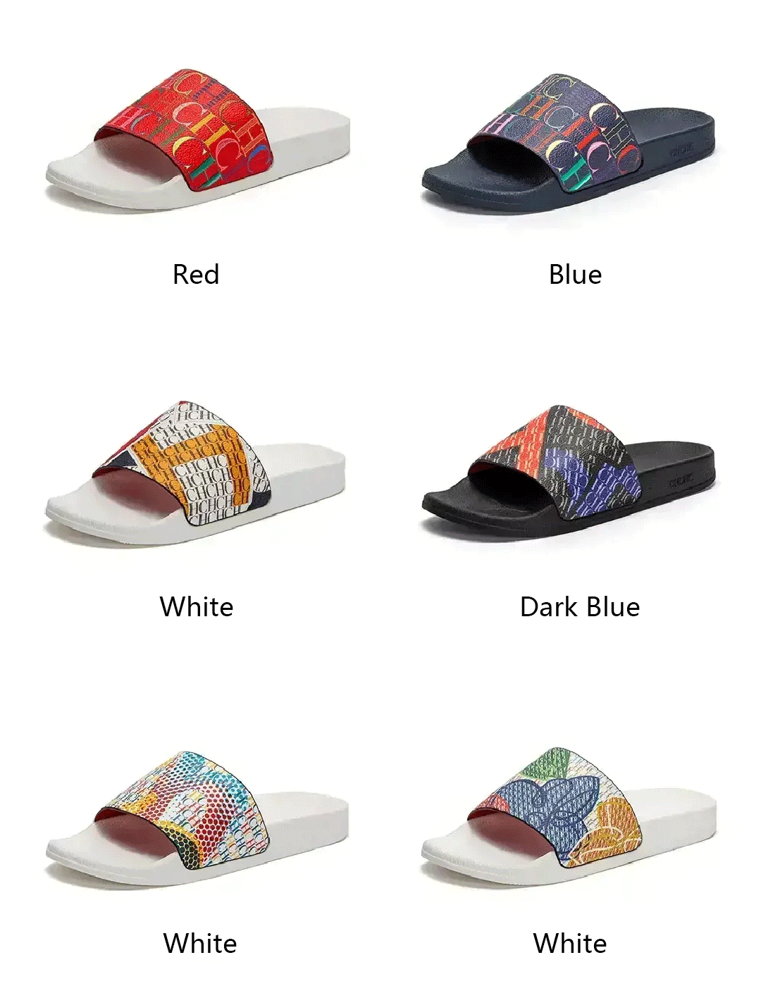 CH Women's Slippers Trendy Style Letter Print Design High Quality Beach Slippers Can Be Worn Out Premium Fashion Women's Casual