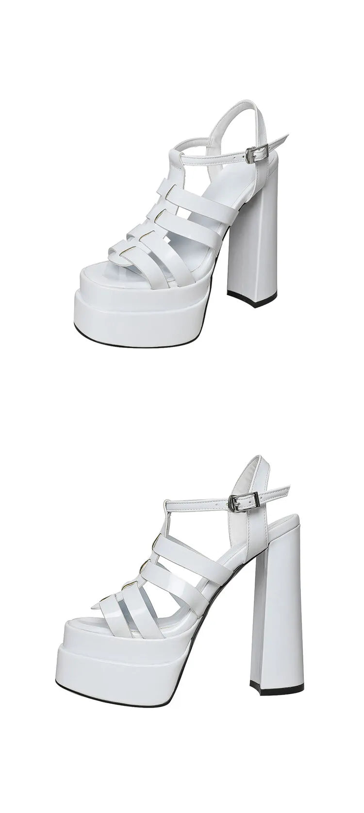 2024 Ladies High Heels Double Waterproof Platform Sandals for Women Luxury Brand Designer Summer Party Chunky Pumps and Shoes
