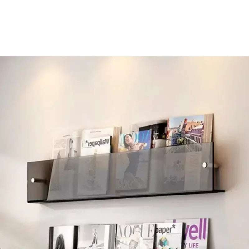 Children's Book Shelves Creative Acrylic Storage Rack Wall Mounted Picture Book Holder Magazine Display Shelf New Arrivals
