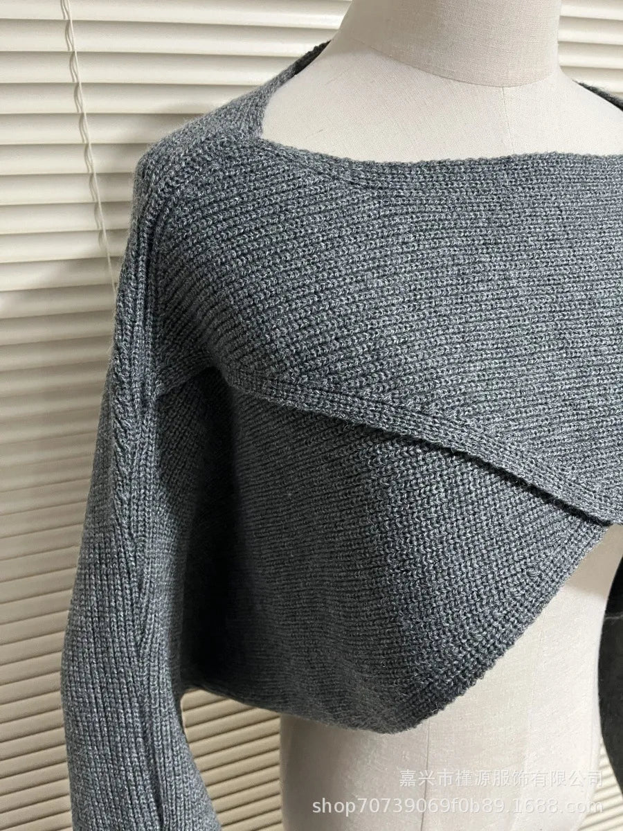 Autumn Fashion Knitted Pullover Elegant O Neck Sweater Women New Casual Solid Color Loose Long Sleeve Hem Irregular Women Top