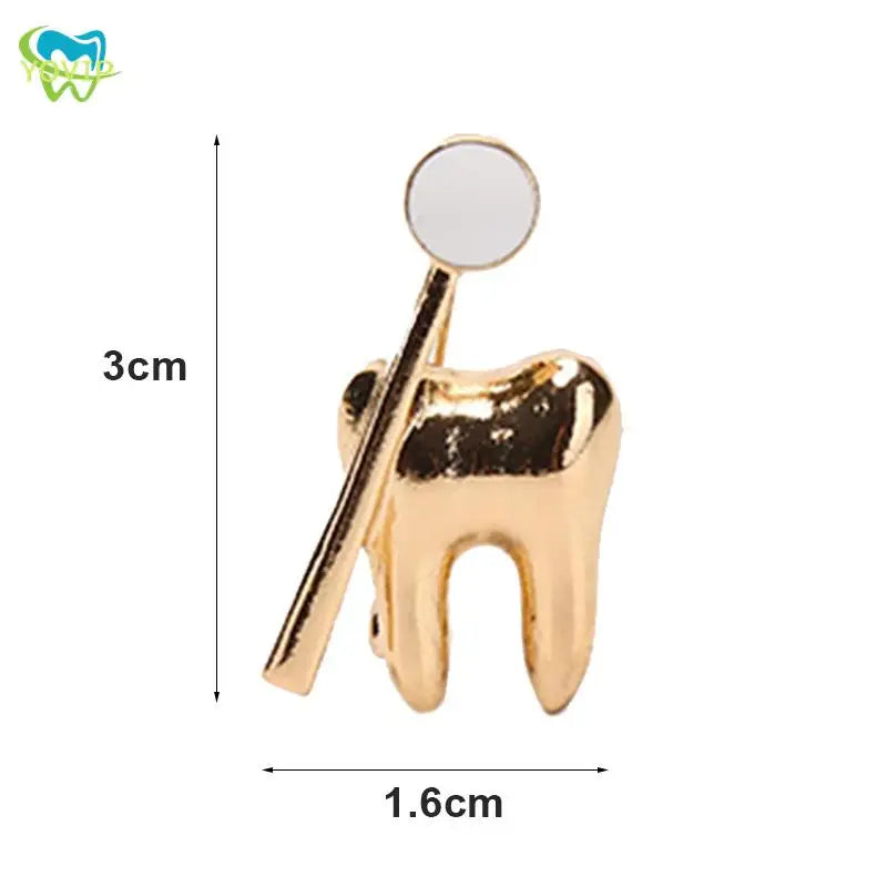 Tooth Shape Cute Medical Brooch Pin For Dentist Doctor Nurse Lapel Backpack Badge Pins Jewelry Gift Accessories