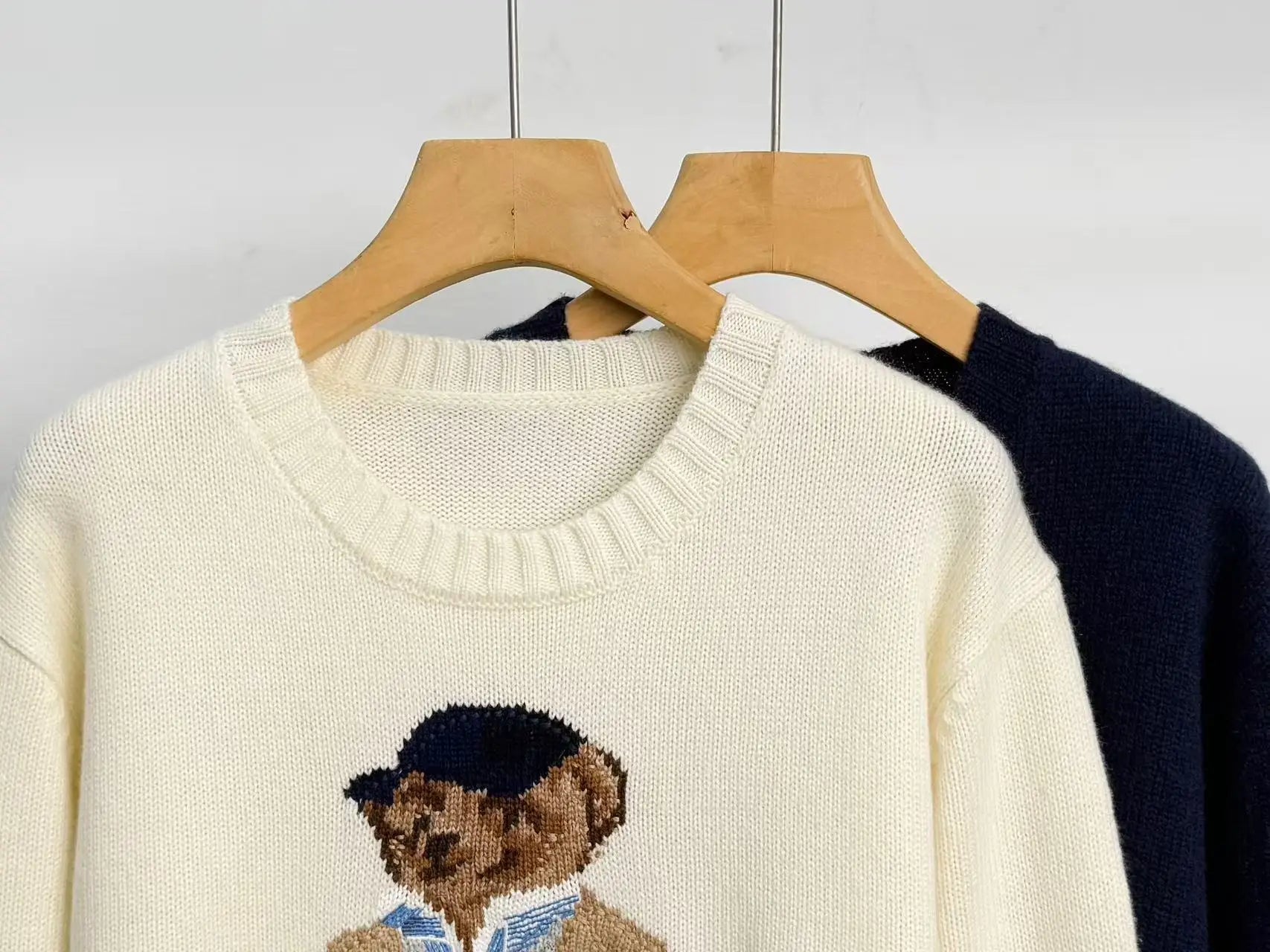 2025 New Autumn/Winter Women's Sweater High Quality Fashion Exquisite Cartoon Jacket  RL Teddy Bear 90% Wool+10% Cashmere Hoodie