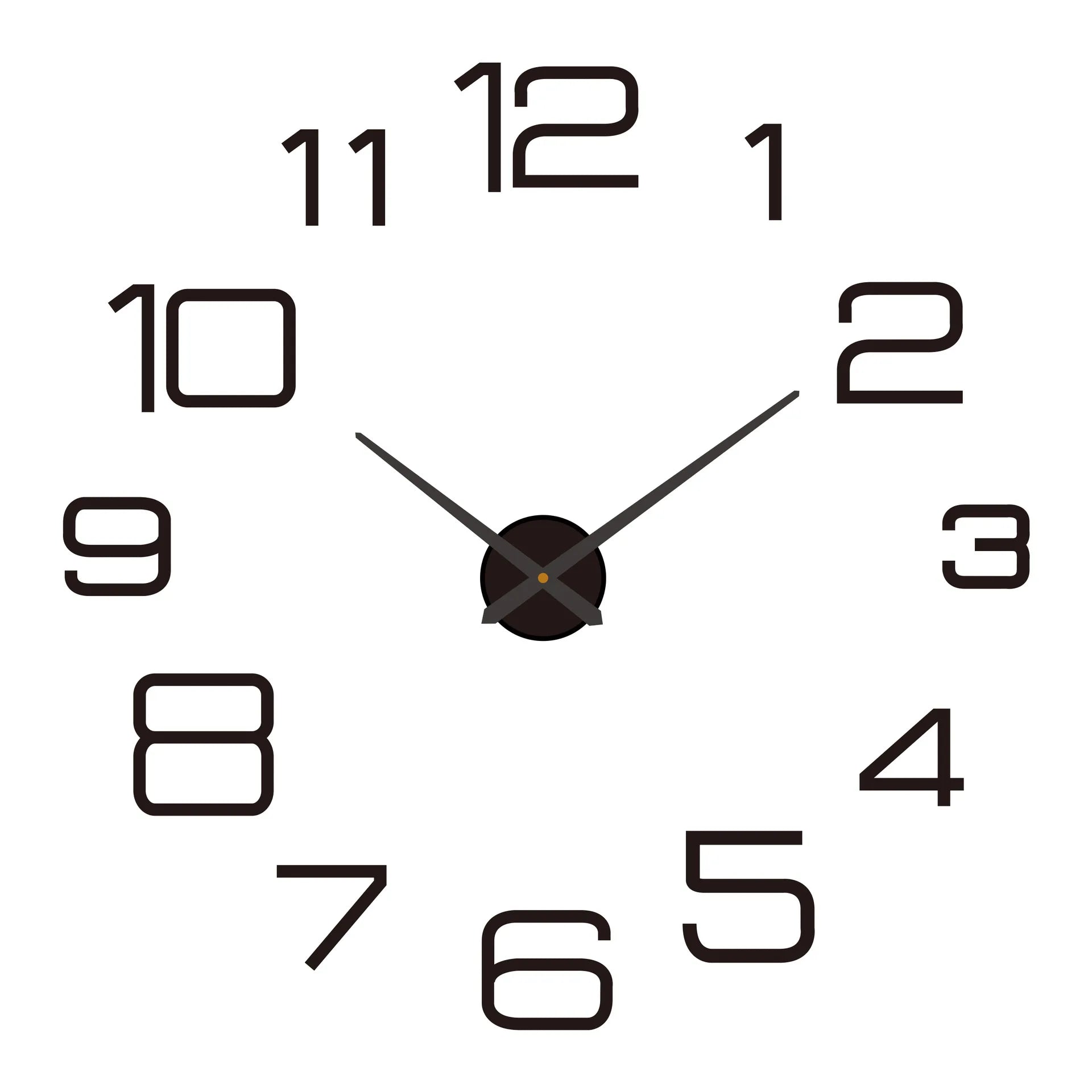 2023 Modern Design Large Wall Clock 3D DIY Quartz Clocks Fashion Watches Acrylic Mirror Stickers Living Room Home Decor Horloge