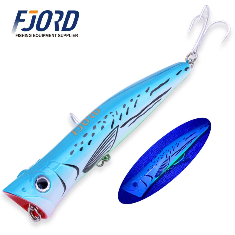 FJORD 180mm 80g Popper Hard Baits Swimbait Big Eye Fish Bait Lures New Arrivals 2025 Fishing Surface Walker Fishing Accessories